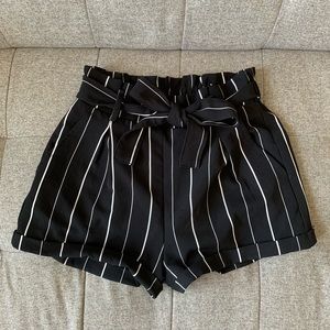 Urban Planet Striped Paperbag Shorts
